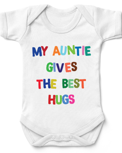 Auntie Colourful Hugs Babygrow