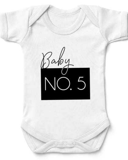 Baby Number 5 Babygrow