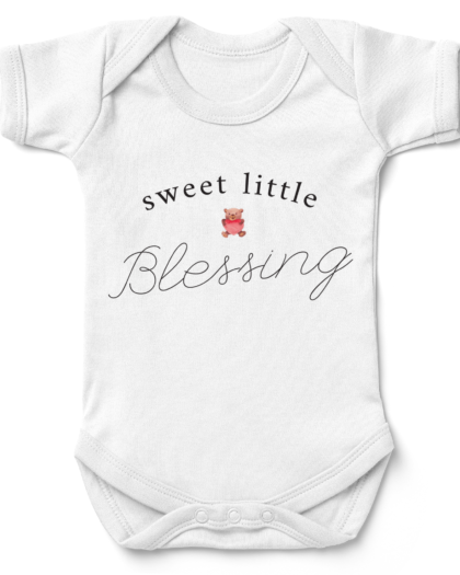 Bear Sweet Little Blessing Babygrow