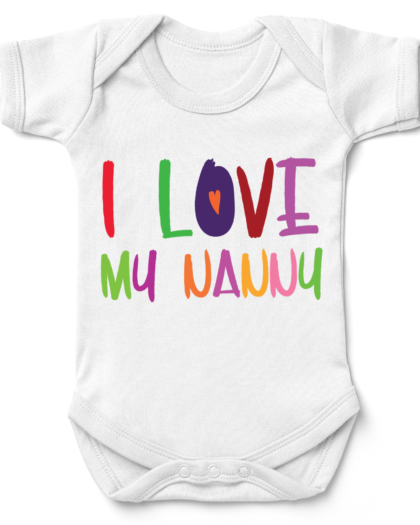 Colourful Love Nanny Babygrow