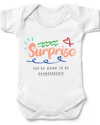 Colourful Surprise Grandparents Babygrow