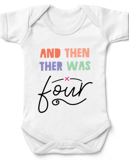 Colourful Then Four Babygrow