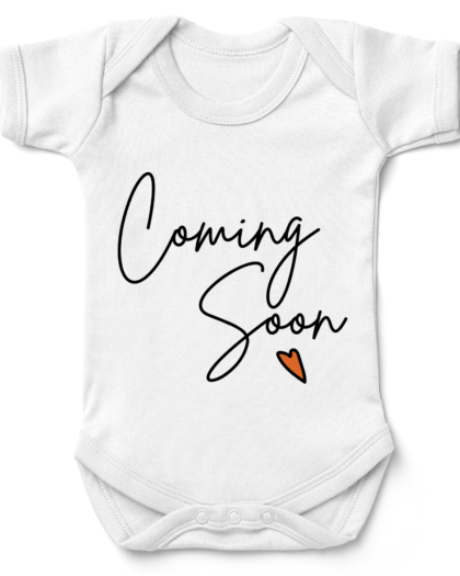 Coming Soon Heart Babygrow