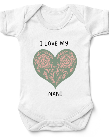 Heart Love My Nani Babygrow