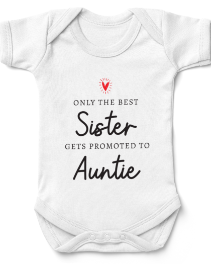 Heart Sister To Auntie Babygrow