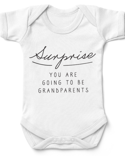 Surprise Going To Be Grandparents Babygrow