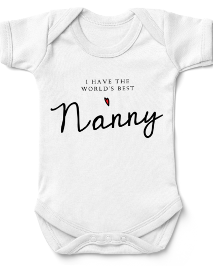 Worlds Best Nanny Heart Babygrow